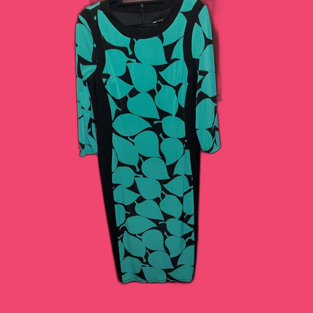 Maggy London Green Color Blocked Dress Size 14 New with Tags